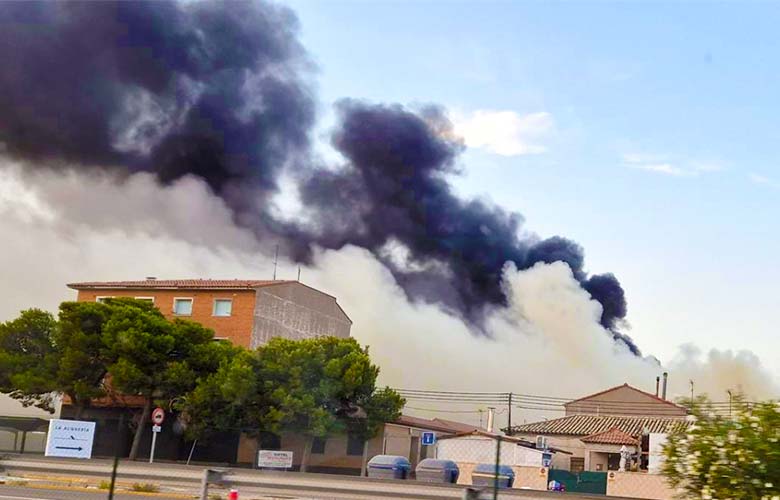 Alerta en Utebo: Nube tóxica de cloro obliga a confinamiento de la población