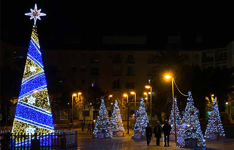 Encendido del árbol de Navidad en Utebo