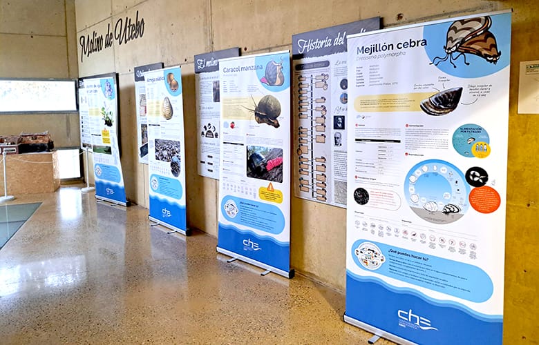 Exposición itinerante sobre el mejillón cebra y otras especies exóticas invasoras de aguas continentales